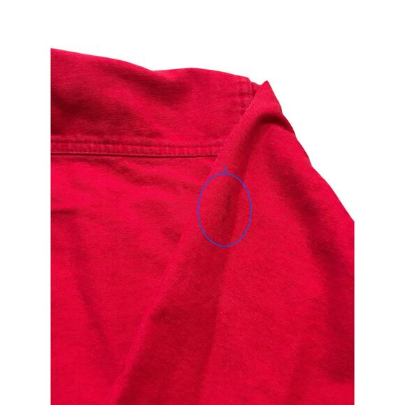 Woolrich Shirt Men's Large Red Button Down Heavy Cotton Canvas Vintage 70s USA - Picture 6 of 6